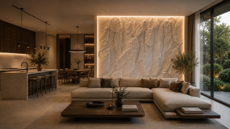 Granite: почему фактура гранитной скалы остаётся актуальной в интерьере