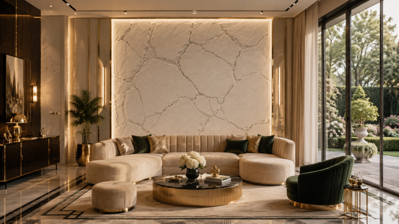 Cracked Stone Slab: природные трещины камня как элемент современного дизайна